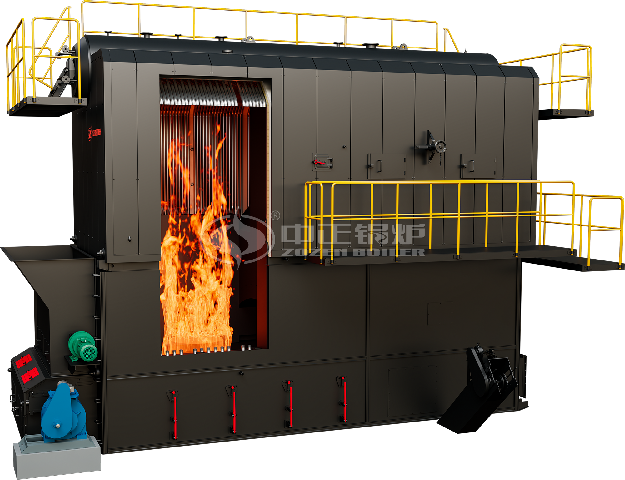 biomass-fired hot water boiler