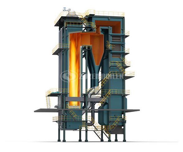DHX coal-fired CFB hot water boiler