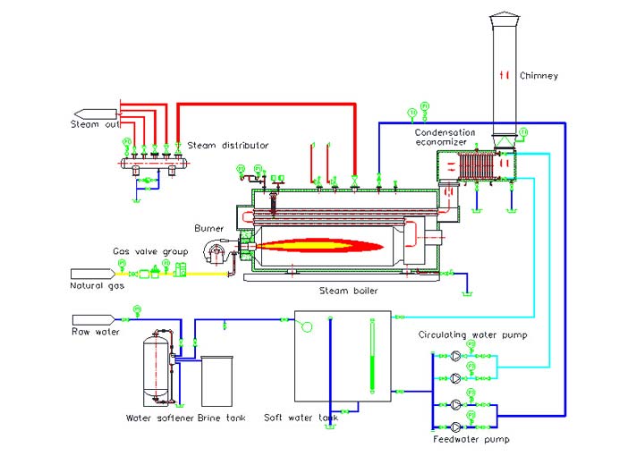 10 Ton WNS Gas Steam Boiler