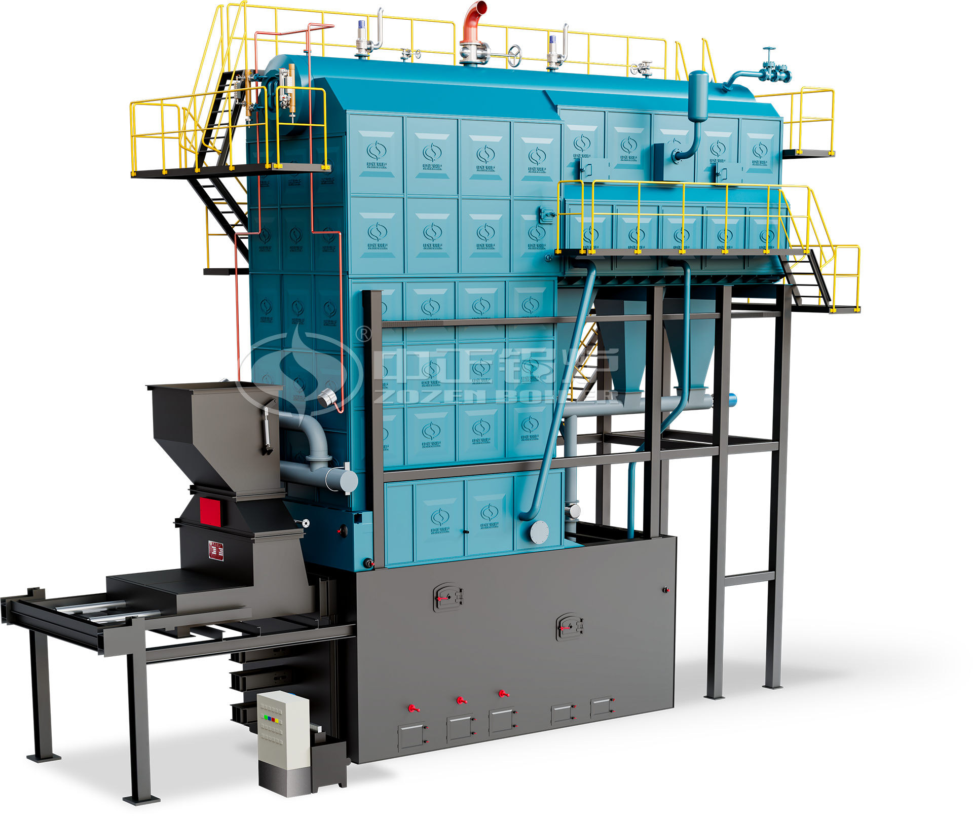 DZW series biomass fired reciprocating grate steam boiler